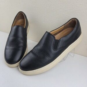 Duluth Trading Co Wome's Shoes Black Lifetime Leather Slip On Sneaker Classic 9M